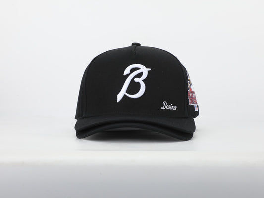 DOUBLE BRIM HAT (BLACK)